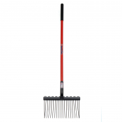 Fyna-Lite Shavings Fork Long Handle Red