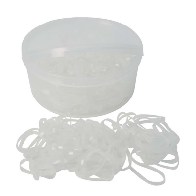 Lincoln Silicone Plaiting Bands Clear 500 per pack