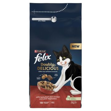 FELIX Doubly Delicious Beef, Chicken & Vegetables 2kg (P)
